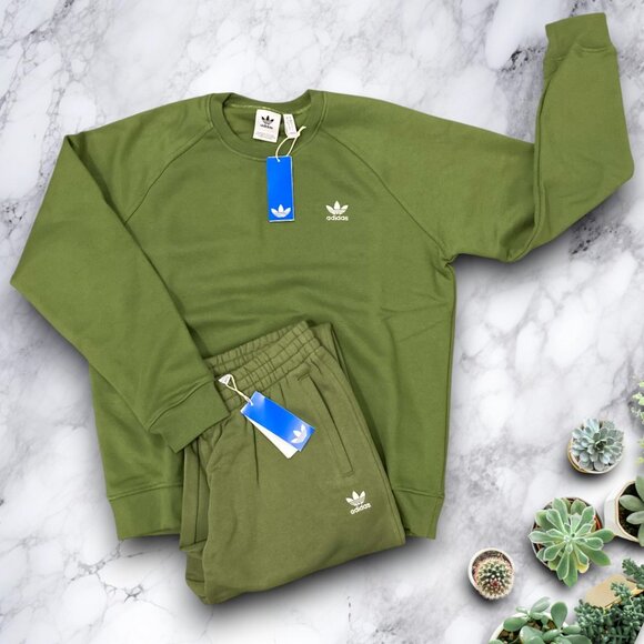 NWT 2 pc adidas original matching sweatshirt sweatpants outfit size L large - Picture 3 of 3